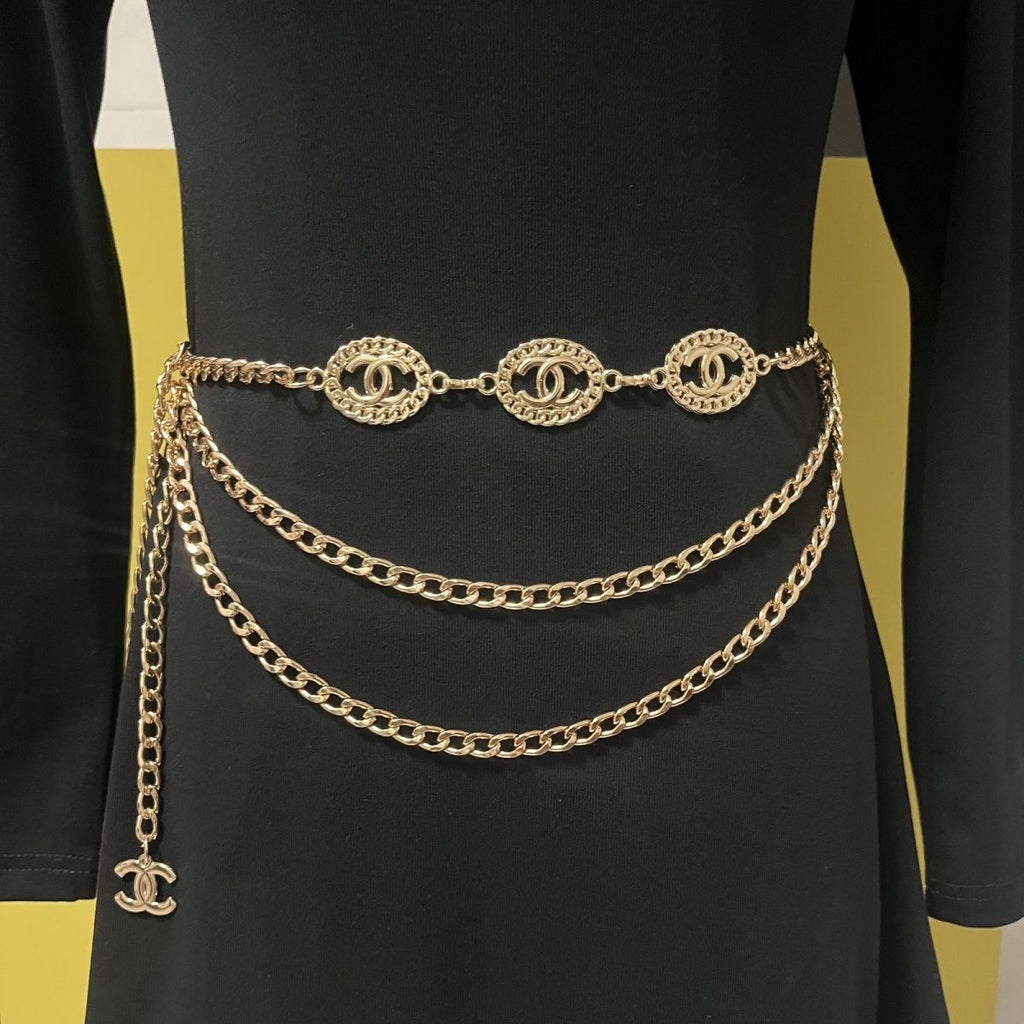 18K Gold Titanium Steel Waist Chain | 103cm Body Chain