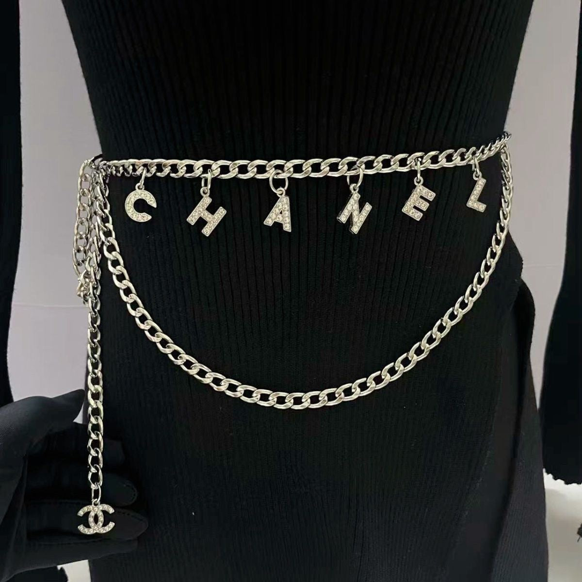 High-end women's waist chain